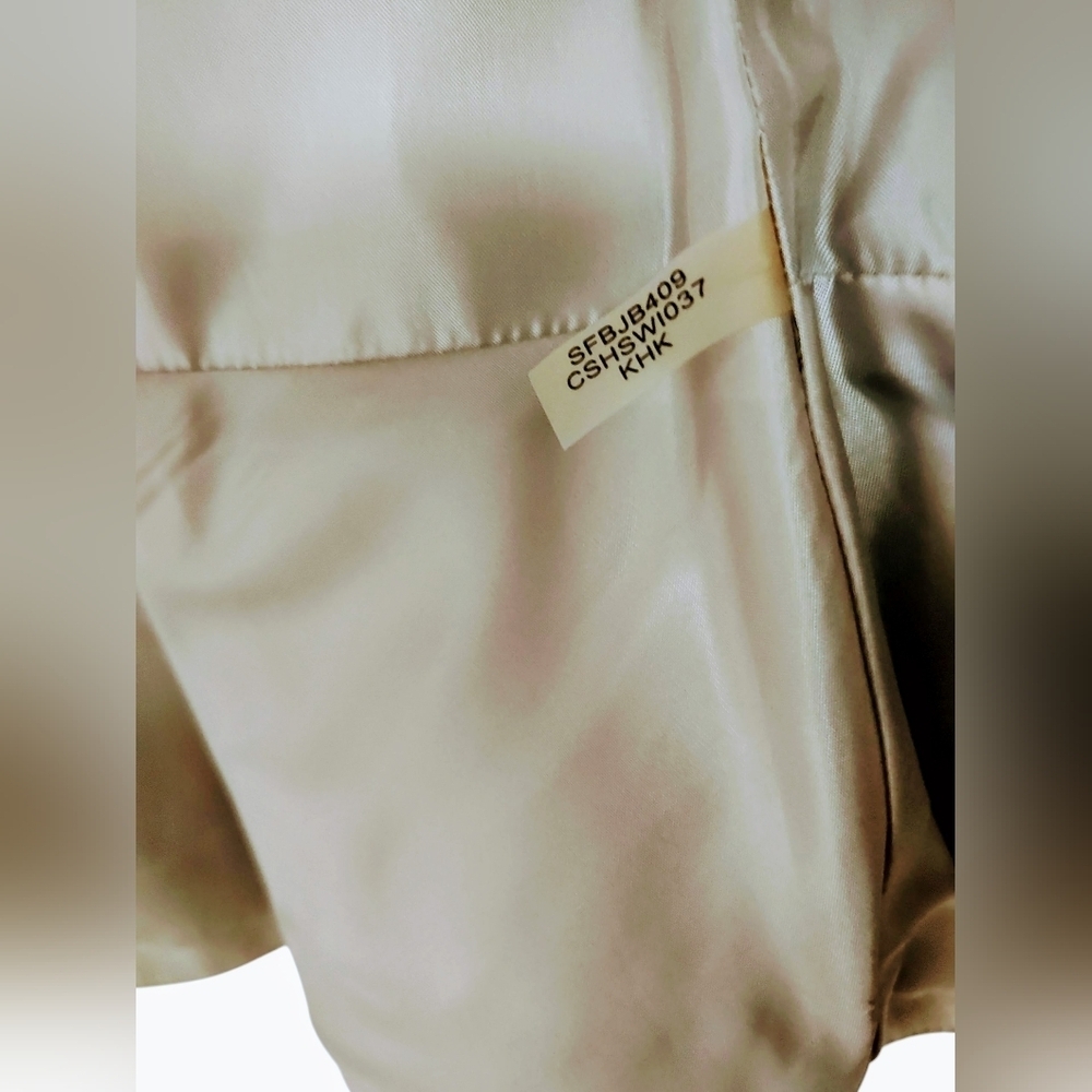 Calvin Klein Women's Beige Peplum Zipper Blazer, 6 - Picture 4 of 4